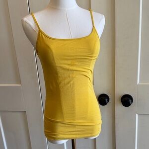Yellow Spaghetti Strap Tank Top